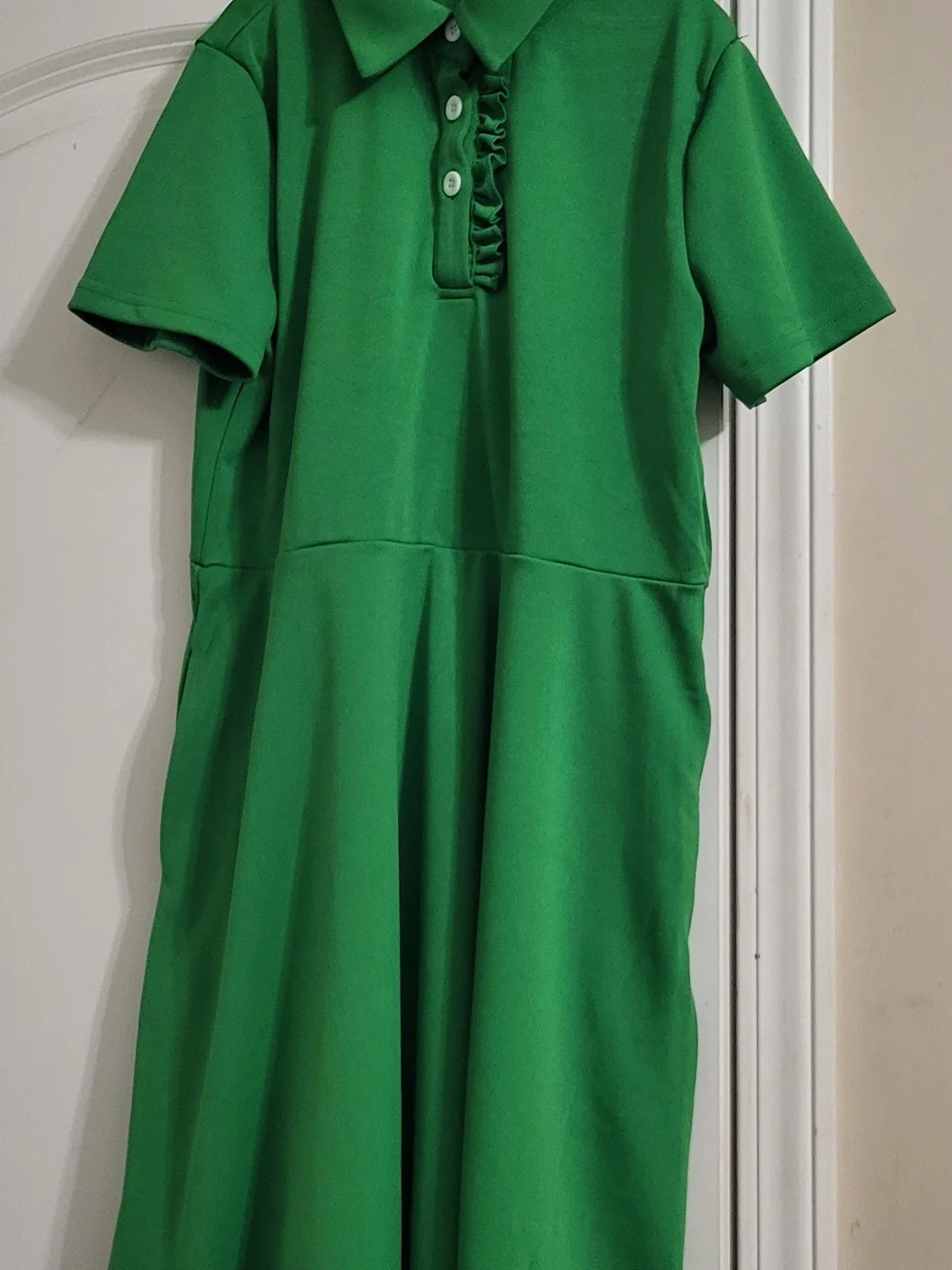 Girls Green Polo Dress